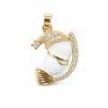 Santa Claus Charms Cute Santa Sitting on a Broomstick for Christmas Decor