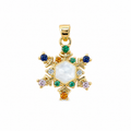 Coloful Snow Charms for Christmas Decor Natraul Shell Material