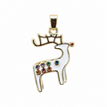 Christmas Reindeer Charm Cute Baby Deer for Christmas Decor with Coloful Dot Design
