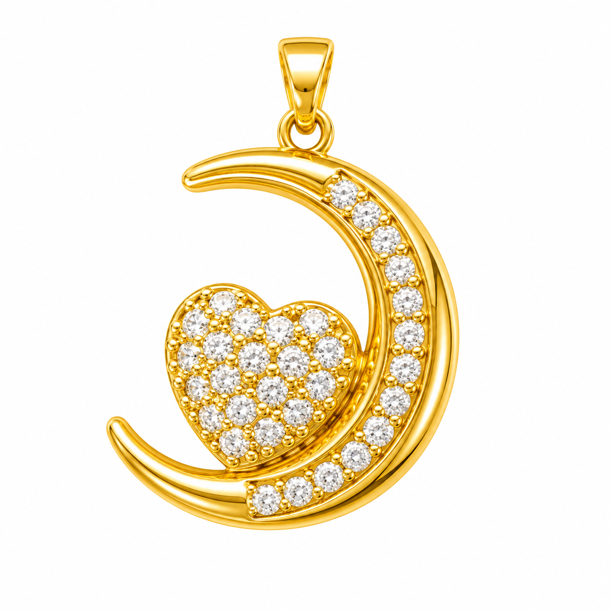 10 PCs Charms Astro-Logistics Them Moon with cute Heart Pendant Cave Plated Design