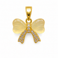 15 PCs Charms Shaped Them Cute Bow Pendant Beige