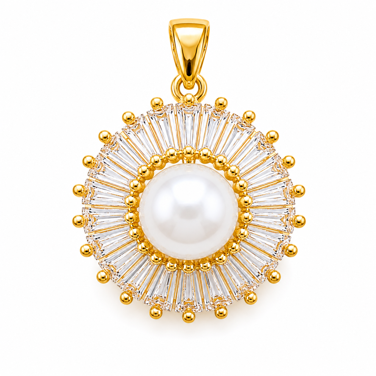 10 Pcs Charms Shaped Them Round Circel Pendant with Pearl