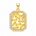 10 PCs Charms Shaped Them Rectangel Pedant with Sides Decorations