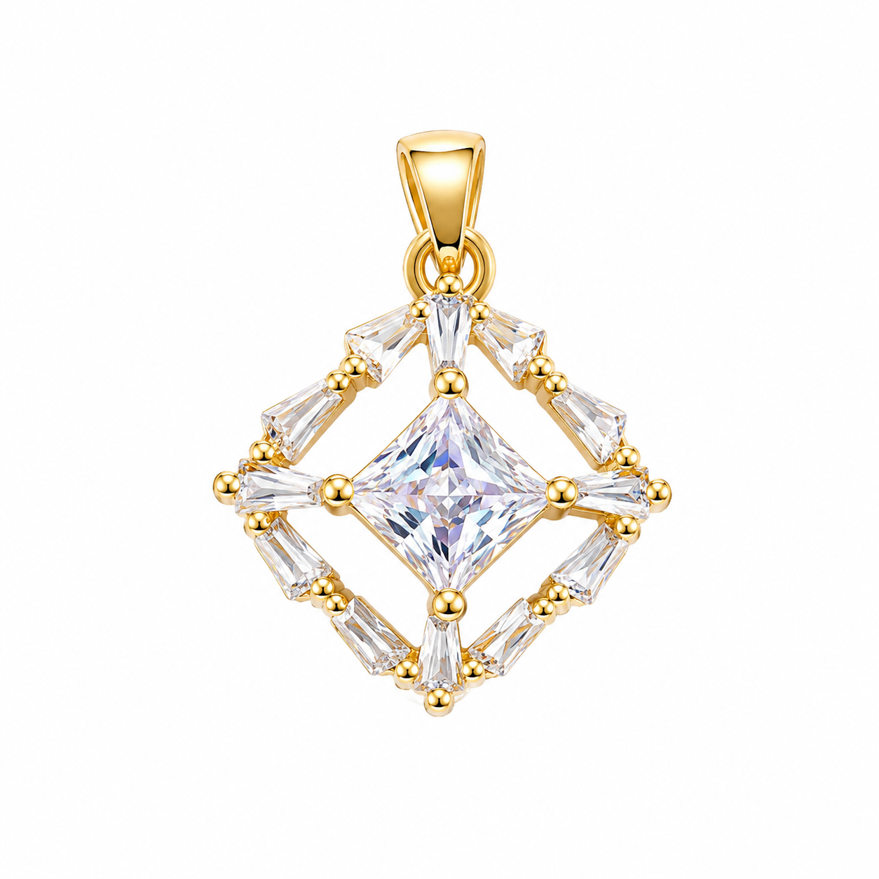 Charms Diamond Shaped Charm for Pendant Beautiful DIY Decor Ideal Gift for Family and Frends